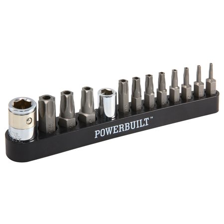 POWERBUILT 13PC TAMPER RESISTANT BIT SET 648666